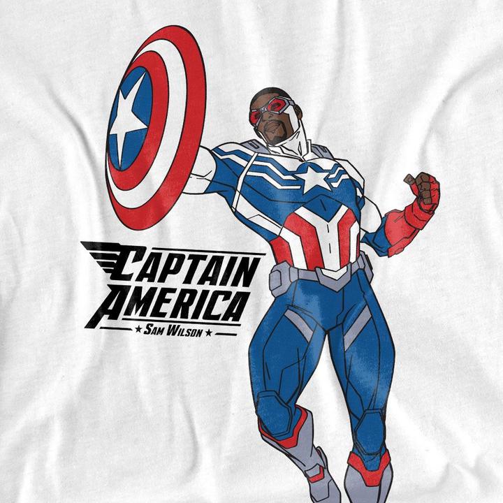Immagine prodotto Captain America Maglietta Sam Wilson Doodle Bambini (140)