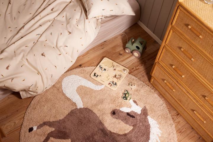 Actual product image Filibabba Tufted rug - Henry the horse (100 x 100 x 2 cm)
