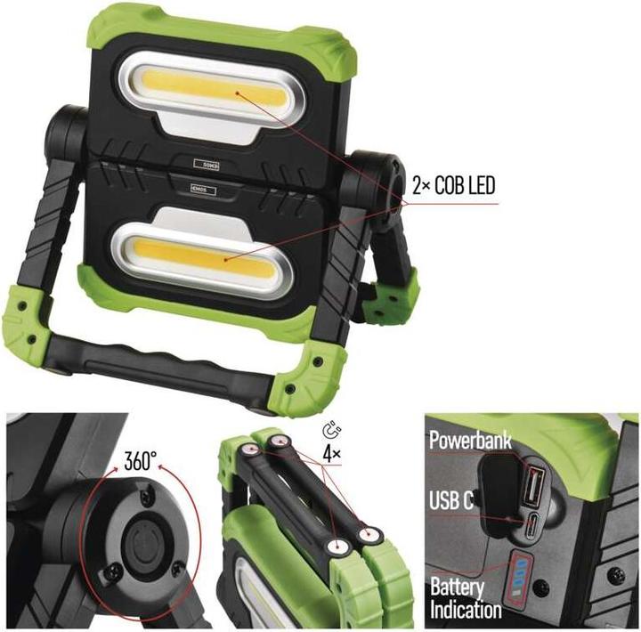 Produktbild Emos Aufladbarer COB LED-Strahler P4536, 2000 lm, 8000 mAh (2000 lm)
