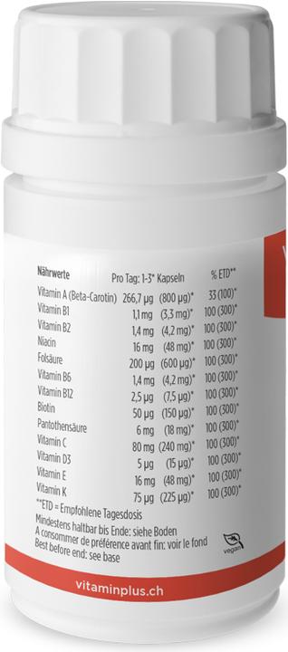 Nährwerte und Zutaten Vitaminplus Multivitamin Kaps (60 Stück, Kapseln)