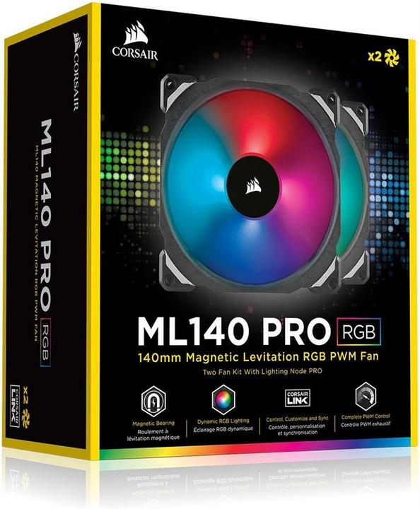 Produktbild Corsair ML140 PRO RGB 2er (140 mm, 2 x)