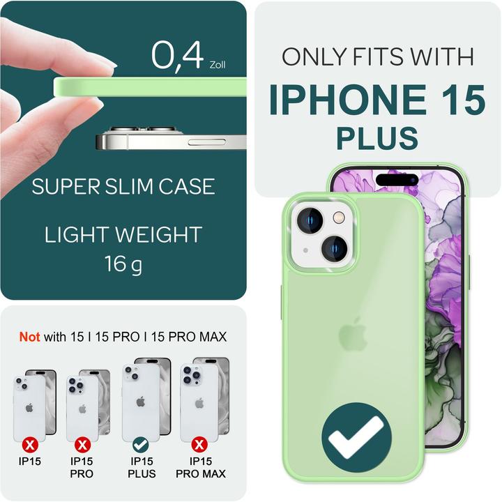 Image du produit Nalia Étui hybride Matt Transparent Frosted (Apple iPhone 15 Plus)