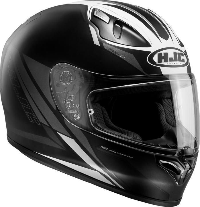 Actual product image HJC FG-17 VALVE Integralhelm matt schwarz-weiss MC5SF S (S)