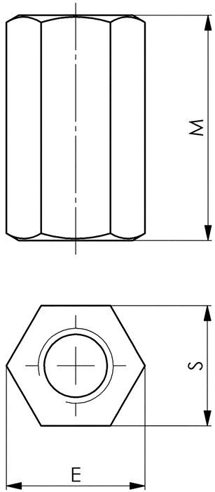 Actual product image Amf Extension nut (M10)