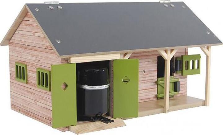 Actual product image Kids Globe Farming Horse stable with 2 boxes and storage space 1:32