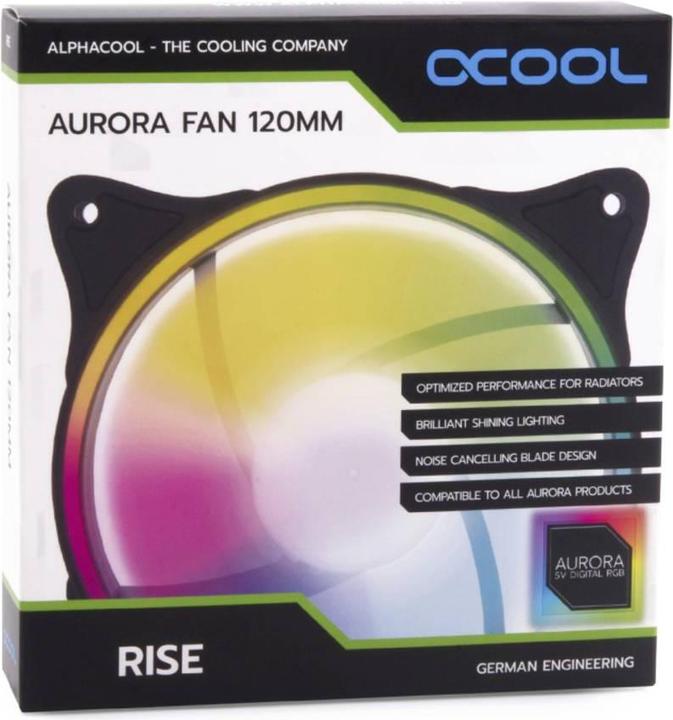 Immagine prodotto Alphacool Ventola Rise Aurora PWM (120 mm, 1 x)