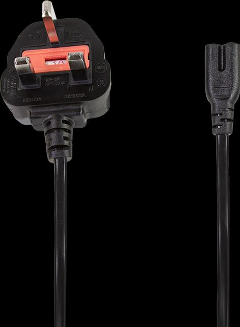 Produktbild LogiLink Netzkabel, BS 1363 (UK) zu IEC C7, schwarz, 1,8 m (1.80 m)
