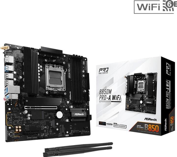 Produktbild AsRock B850M Pro-A WiFi (AM5, AMD B850, mATX)