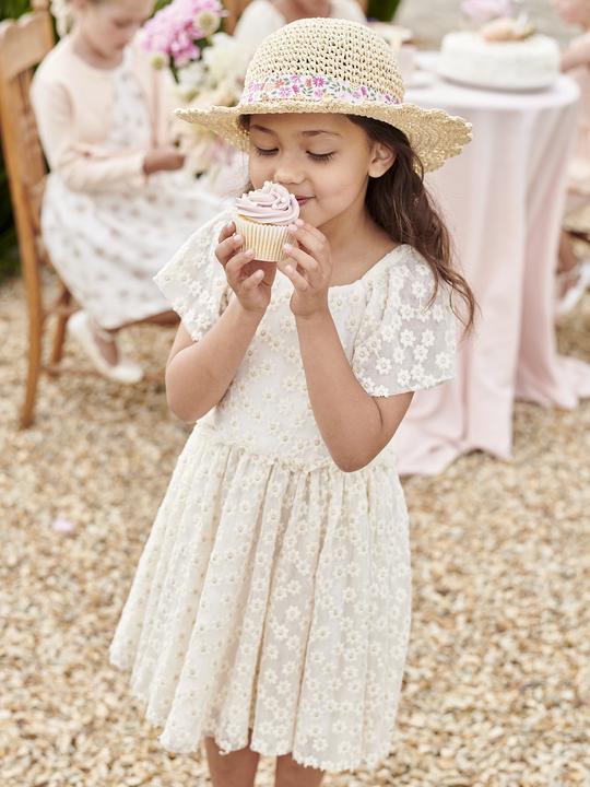 Image du produit Vertbaudet Robe de fête fille en tulle avec broderie (92)