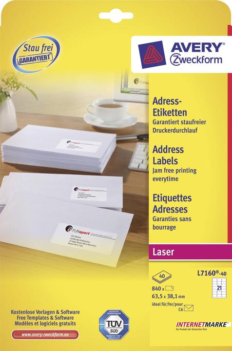 Image du produit Avery Étiquettes d'adresse