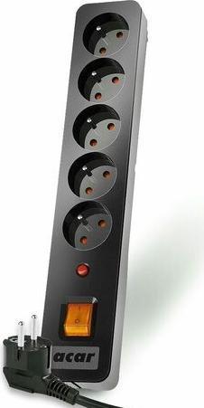 Actual product image Acar X5 Black 5 AC outlet(s)