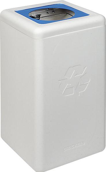 Image du produit ReinigungsBerater Système de tri des déchets BrickBin Bac à papier blanc bleu 65 L Porte-sacs intégré, en plastique (65 l)