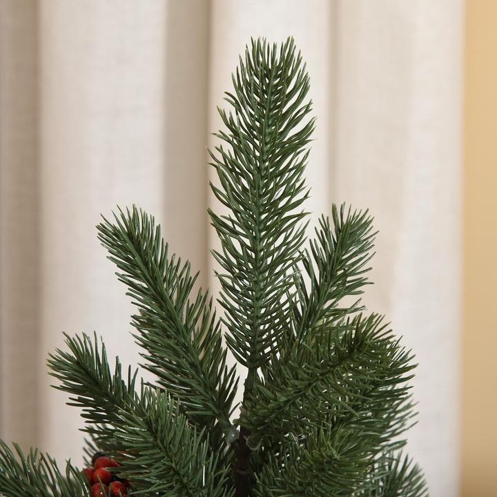 Image du produit Homcom Arbre de Noël artificiel pour la table avec socle emballé dans une toile de jute