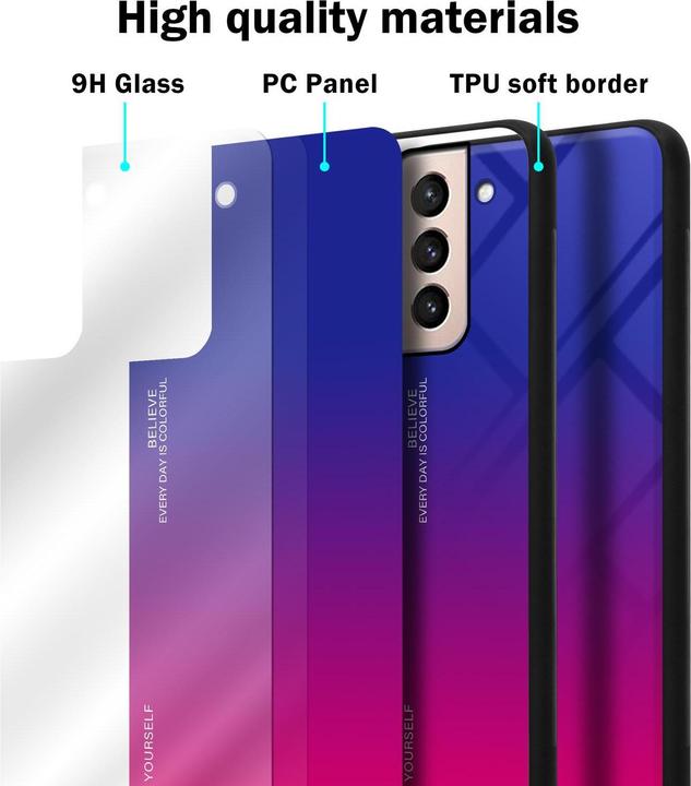 Produktbild Cadorabo TPU 2 Farben Glas Cover (Samsung Galaxy S21+)