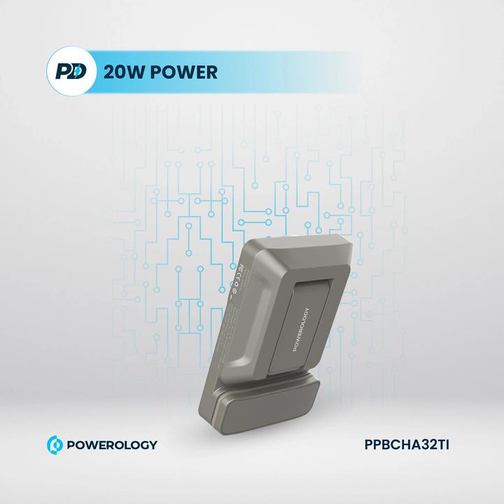 Actual product image Powerology Car Mount 5000mAh Power Bank With Magnetic Wireless Charger (5000 mAh, 15 W)
