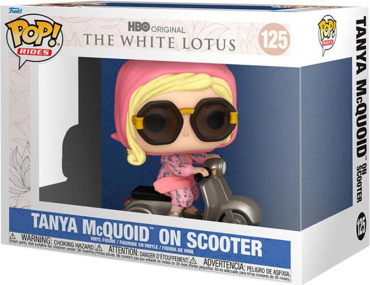 Actual product image Funko The White Lotus POP! rides vinyl figure Tanya on Scooter 15 cm