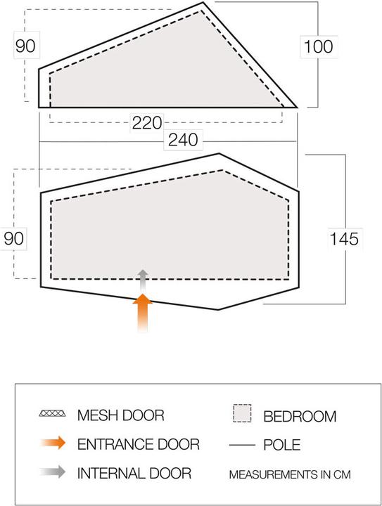 Image du produit Vango F10 Hydrogène Air (Tente tunnel, 0.70 kg, 1 personne)