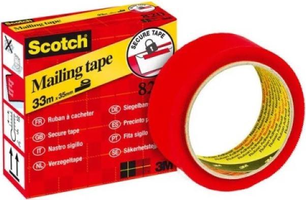 Image du produit Scotch Rouleau de ruban de scellage, 35 mm x 33 m, rouge
