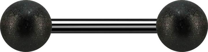 Immagine prodotto Star Piercing Barbell nero con due palline maculate (senza ottone, Acciaio chirurgico 316L)