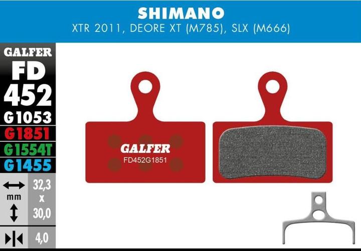 Actual product image Galfer Bike Advanced brake pads (Shimano, Semi-metallic)