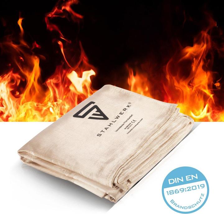 Immagine prodotto Stahlwerk Coperta antincendio 200 x 200 cm in fibra di vetro DIN EN 1869:2019