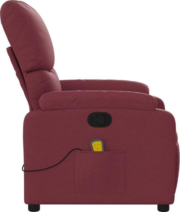 Immagine prodotto VidaXL Poltrona massaggiante in tessuto rosso vino,Colore: Rosso vino,Materiale: Tessuto