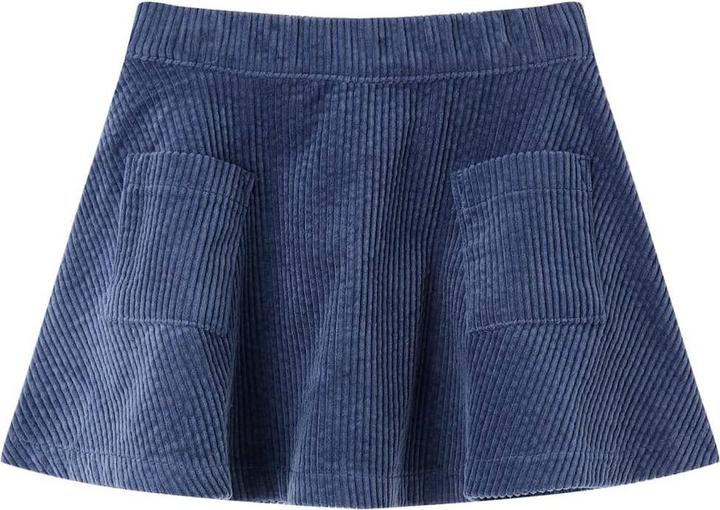 Produktbild VidaXL Kinderrock mit Taschen Cord Marineblau 128,Material: 100 (128)