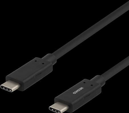 Image du produit Deltaco Câble USB-C vers USB-C, 1m, 60W 3A, USB 3.1 Gen, E-Marker noir (1 m, USB 3.2 Gen 1)
