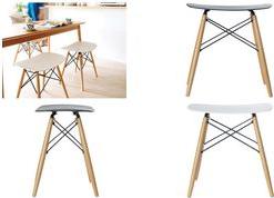 Produktbild Paperflow Hocker SKOLL, Beine Massivholz Buche, Sitzfläche schwarz