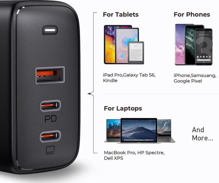 Produktbild Aukey Omnia PA-B6S + USB C Kabel (90 W)