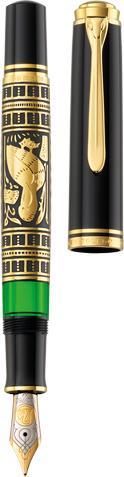 Image du produit Pelikan Stylo plume M900 Toledo M Etui (Noir, Vert, Or, 1 x)