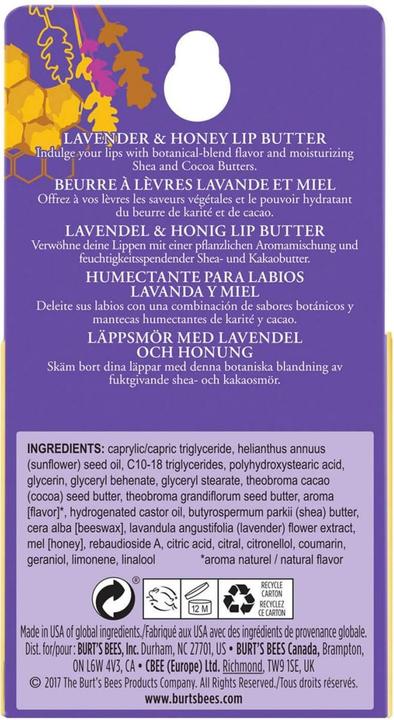 Actual product image Burt's Bees Lavender & Honey (Butter)