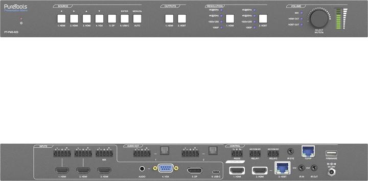Actual product image Puretools Matrix Switcher PT-PMS-62S Multiformat HDBaseT