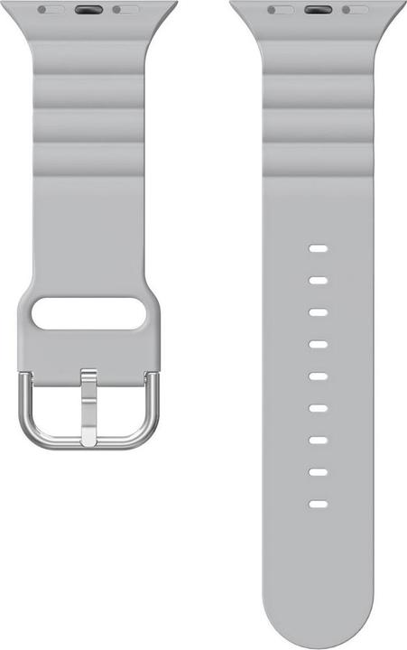 Produktbild König Design Sport Ersatz Armband für Apple Watch Series 1/2/3/4/5/6/SE 40 38 mm Silikon Grau