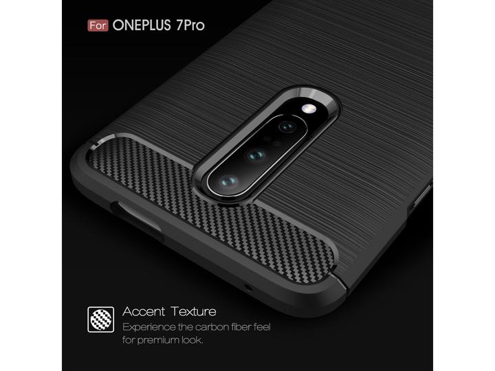 Produktbild Screenguard OnePlus 7 Pro Hülle Carbon Brushed Soft TPU (OnePlus 7 Pro)