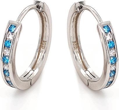 Produktbild Moiss Silver round earrings with colored zircons E0000741 (L)