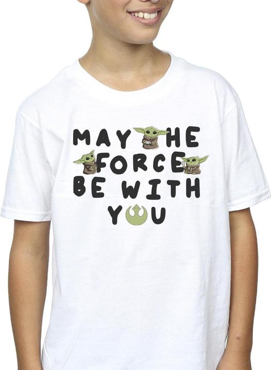 Produktbild Star Wars The Mandalorian Grogu May The Force Be With You TShirt Jungen (140, 146)