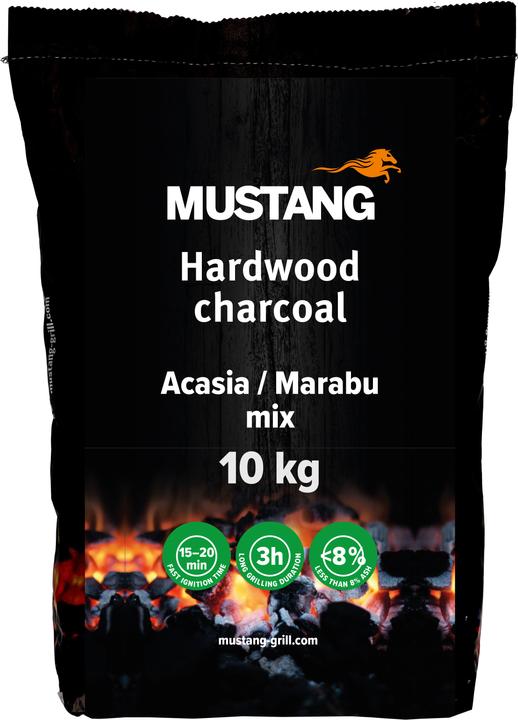 Produktbild Mustang Grill Hardwood Charcoal, Acacia/Marabu, 10 kg (10 kg)