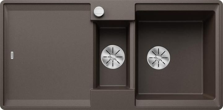 Actual product image Blanco ADIRA 6 S-F | SILGRANIT cafe | installation type: flush-mounted | reversible | with remote drain (99 cm, 49 cm)