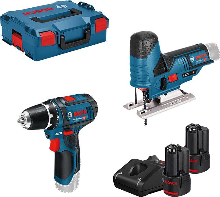 Bosch Professional 12V-Set: GSR + GST + 2 x GBA 2.0Ah + GAL