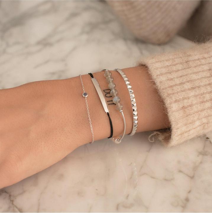 Immagine prodotto Glanzstücke München Donna Argento Ametista Argento 17,0 cm Lunghezza base + 3,0 cm Estensione - 11178 (17 cm, Argento)