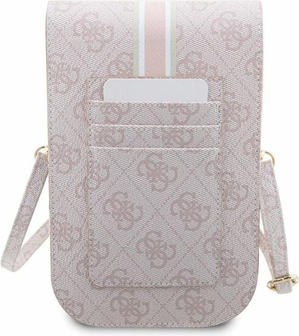 Produktbild Guess PU 4G Printed Stripes Phone Bag - pink