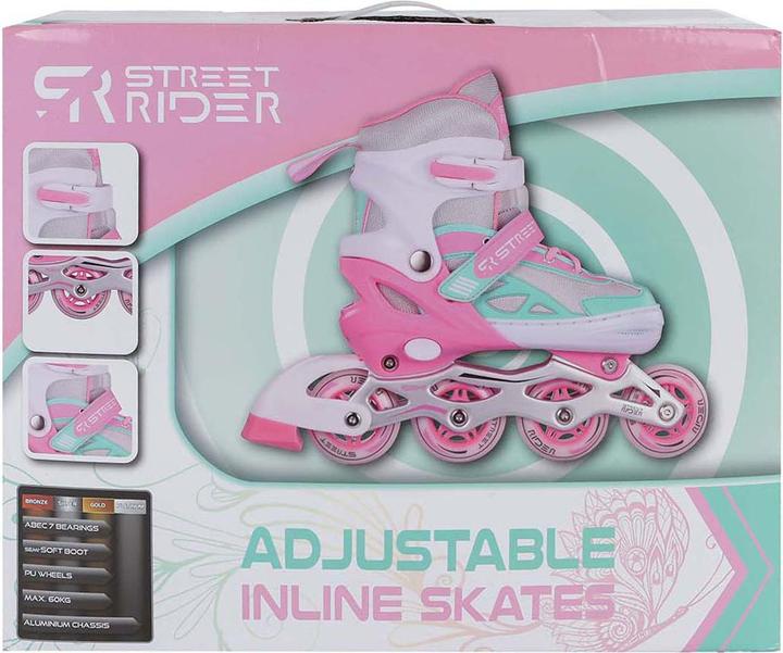 Produktbild Street Rider Inline Skates Pink/Grün Verstellbar, Grösse 29-32 (29, 30, 31, 32)