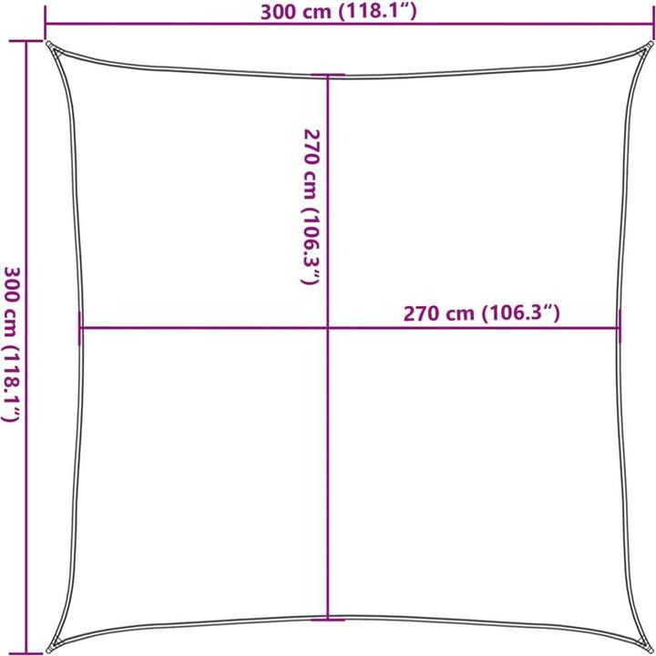 Immagine prodotto VidaXL Voile d'ombrage (3 x 3 m)