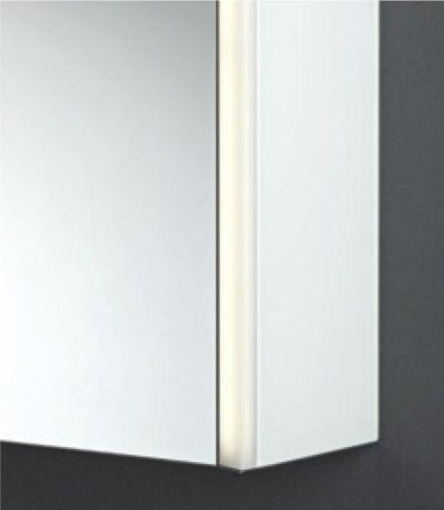 Actual product image Laufen Running Frame 25 mirror cabinet, lighting vertical, ambience light, 750x600, stop left