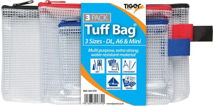 Tiger Stationery Schreibmäppchen 3erPack Netzmaterial