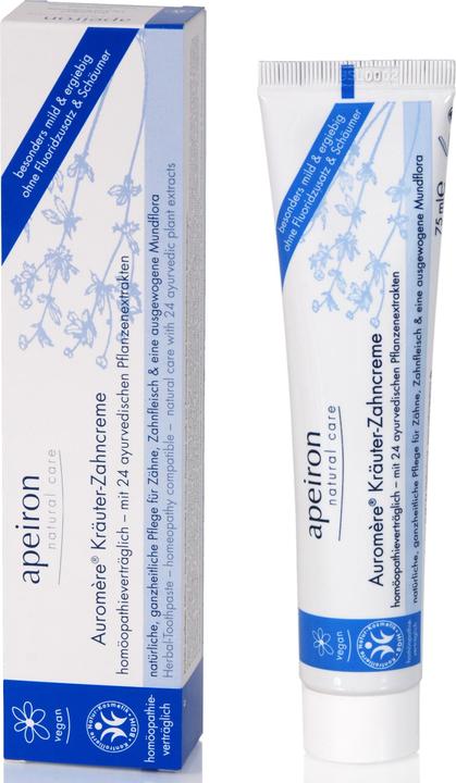 Apeiron Dentifricio alle erbe Auromère compatibile con l'omeopatia (75 ml)