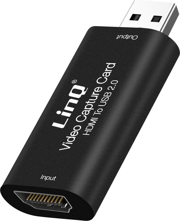 Actual product image LinQ HDMI to USB video capture card