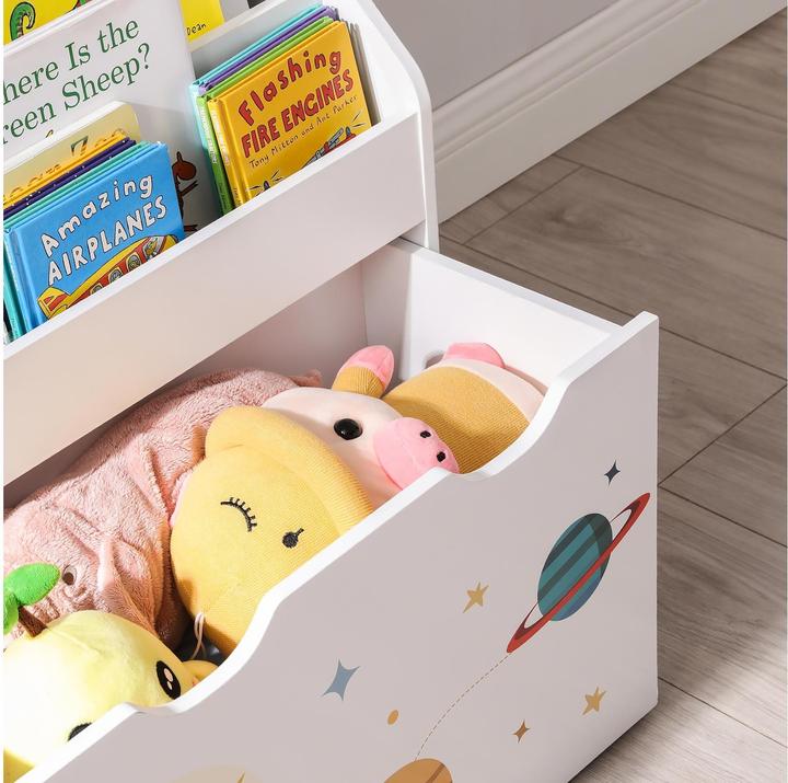 Actual product image Songmics Children's shelf white 62.5 x 29.5 x 70.0 cm