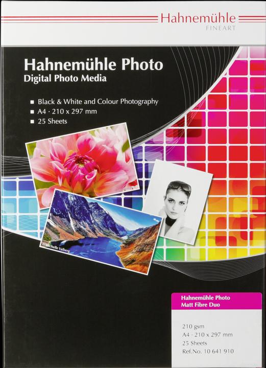 Actual product image Hahnemühle Photo Matt Fibre Duo A 4 warm white 210 g 25 sheets (210 g/m², A4, 25 x)